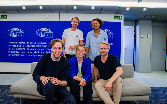 Photo of the 5 new MEPs from Volt